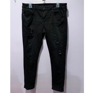 Arizona Jean co. black ripped jeans with sequins